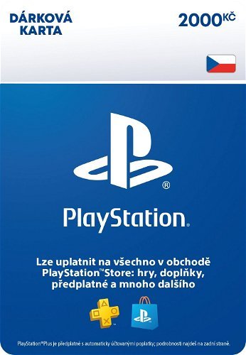 PlayStation Store - Dárková karta (kredit) 2000 Kč (CZ) - Playstation - LicenceX.cz